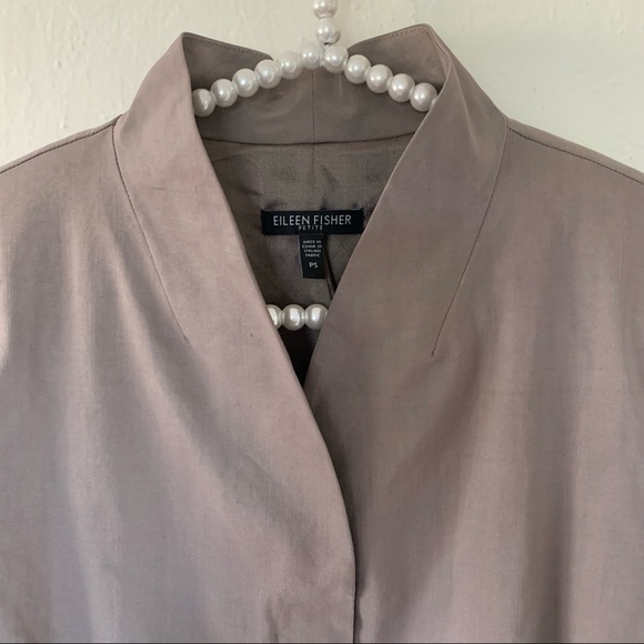 Eileen Fisher Ramie Silk Zip Up Jacket Blazer - Picture 4 of 10